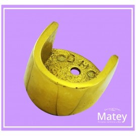 BRIDA TIPO ROMBO MEDIA LUNA EN BRONCE PULIDO