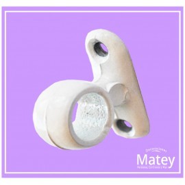 SOPORTE BLANCO CORTO CERRADO PARA TUBO DE...