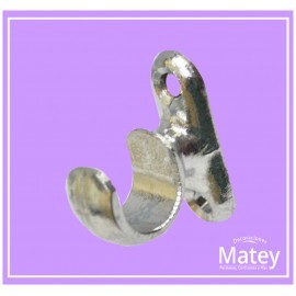 SOPORTE CROMADO CORTO ABIERTO PARA TUBO DE...