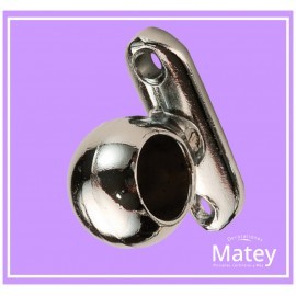 SOPORTE CROMADO CORTO LATERAL PARA TUBO DE...