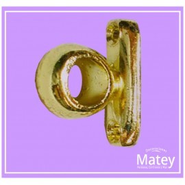 SOPORTE DORADO CORTO CERRADO PARA TUBO DE...