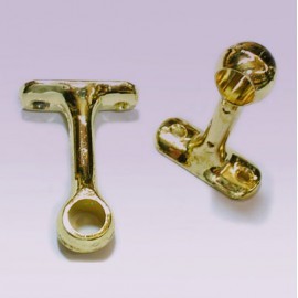 Soporte dorado largo central para tubo de...