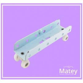 CARRO PARA RIEL CUADRADO EN COLOR BLANCO