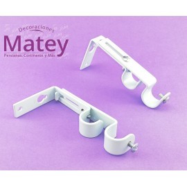 SOPORTE DOBLE DE LAMINA COLOR BLANCO PARA...