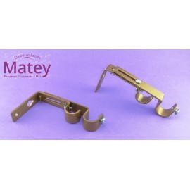 SOPORTE DOBLE DE LAMINA COLOR DORADO PARA...