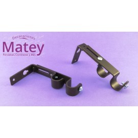 SOPORTE DOBLE DE LAMINA COLOR CAFE COBRE...