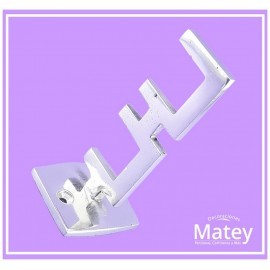 SOPORTE ALUMINIO CUADRADO DOBLE PARA TUBO...